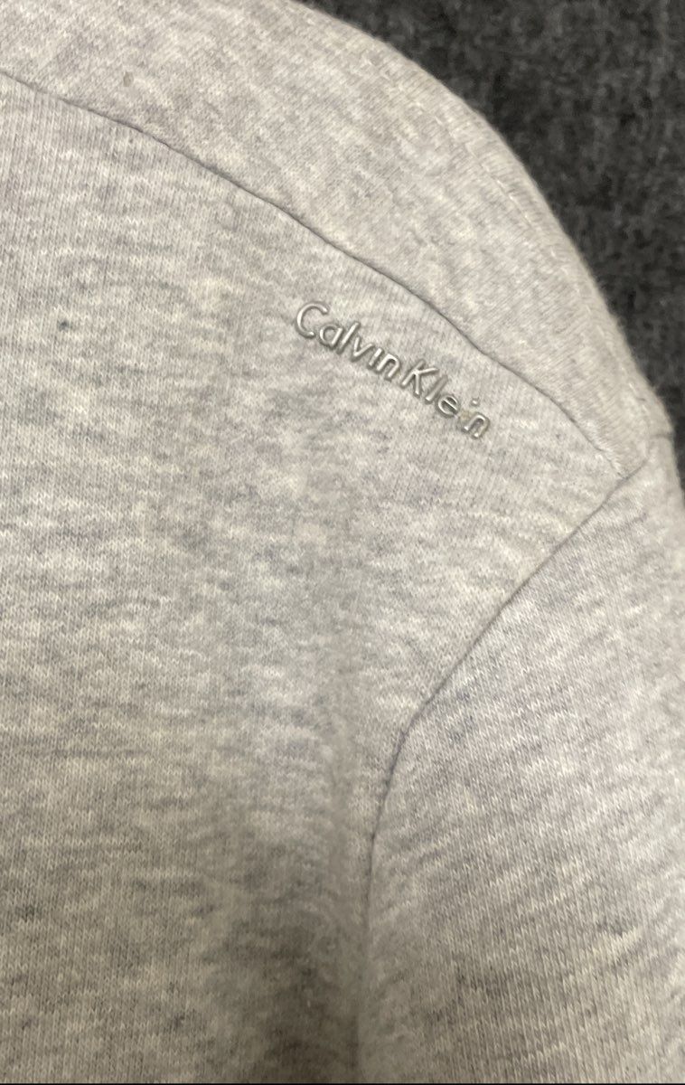 Calvin Klein Gray Quarter Zip Pullover Sweatshirt Sz M