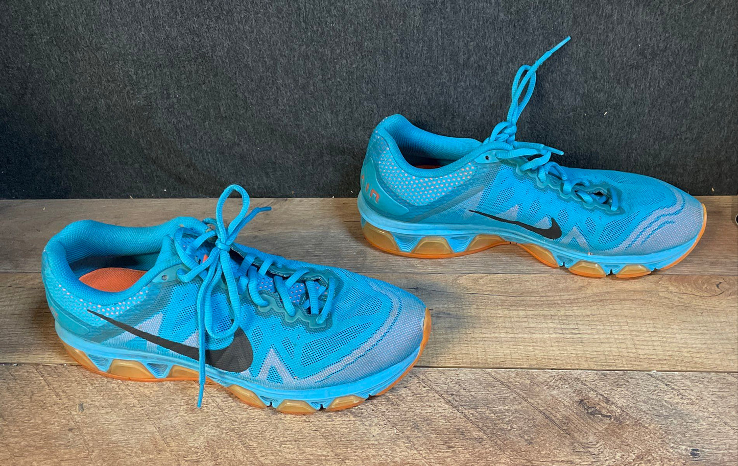 Nike Air Max Tailwind 7 Blue Orange Running Shoes Size 11