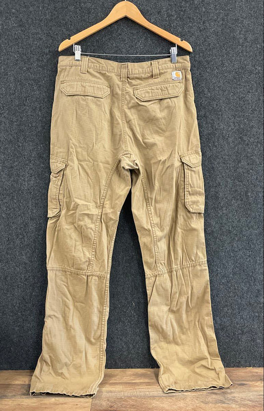 Carhartt Force Men's Tan Khaki Ripstop Cargo Work Pants Sz 36x36