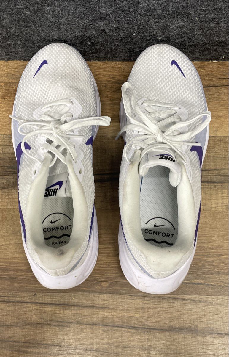 Nike Revolution 7 White Purple Women's Running Shoes Size 9