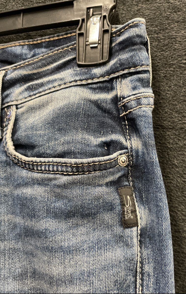 Silver Jeans Suki Capri Jeans Women’s W28 Blue Cotton Stretch Causal
