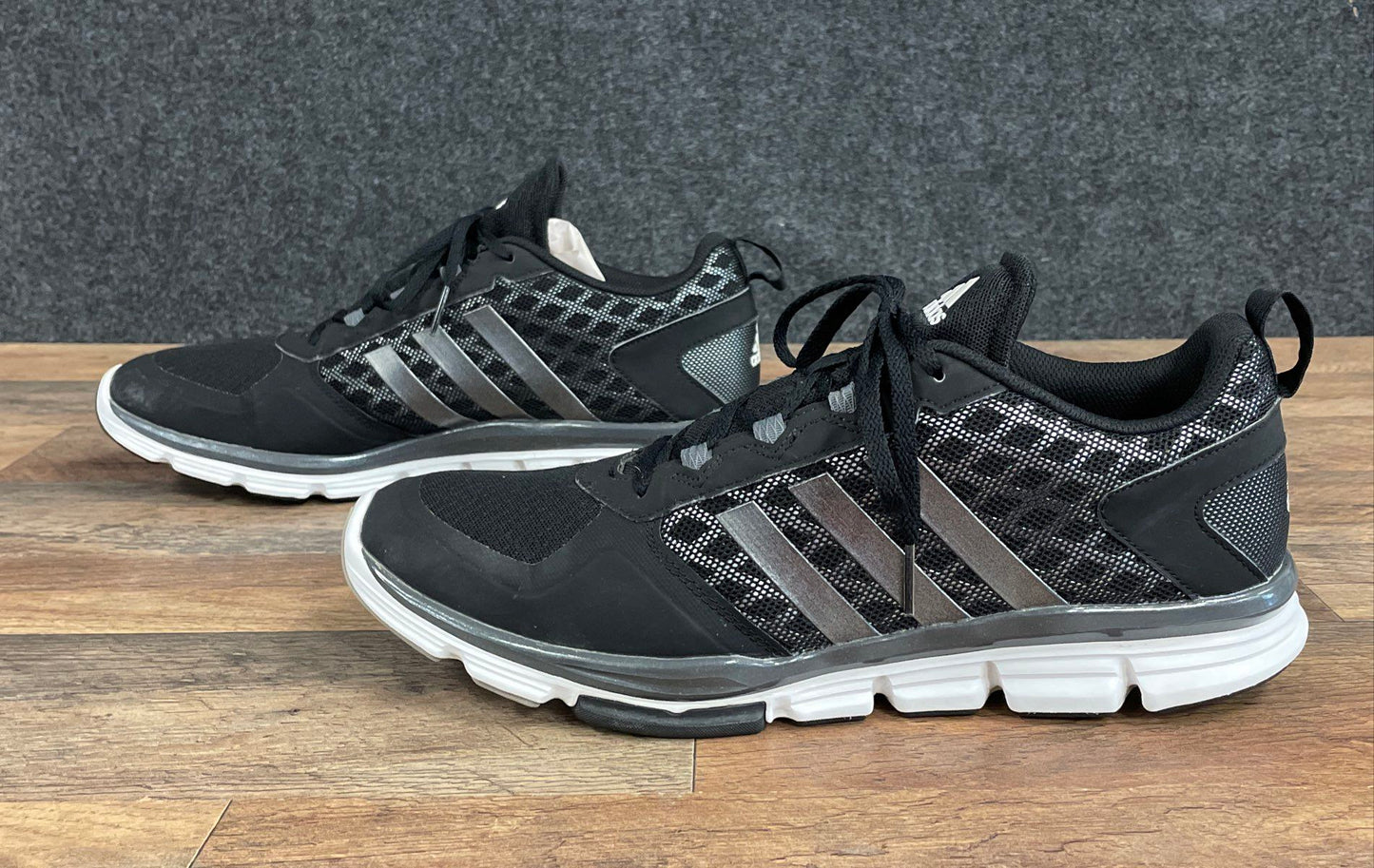 Adidas Speed Trainer 2 Black Metallic Silver White Men's Size 13.5