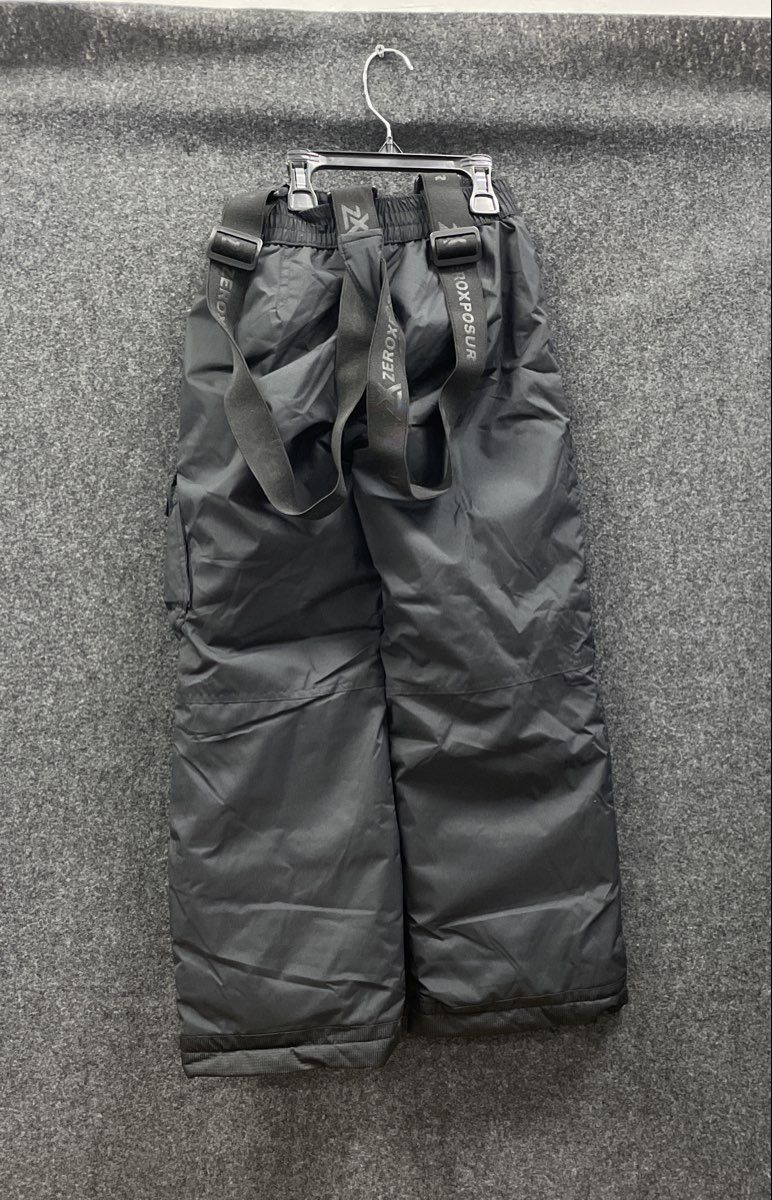 ZeroXposur Youth Snow Pants Black Insulated Cargo Ski Bib Pants NWT Sz 7/8