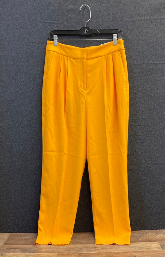 Express Women's Yellow Stylist Ankle Super High Rise Pleated Pants Sz 8R NWT