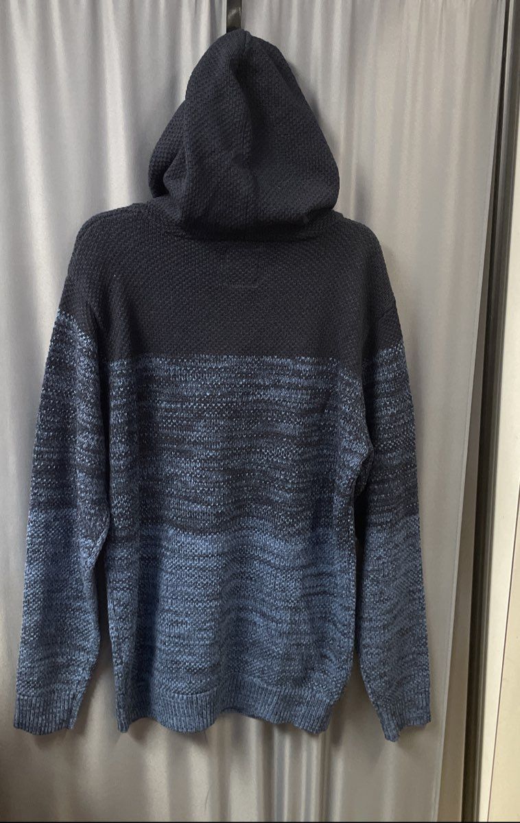 XRAY Men's Blue Pullover Hoodie Sweater Textured Knit Marl Sz 2XL NWT