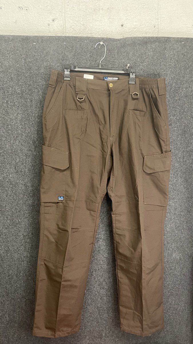 LA Police Gear Men's Brown Operator Tactical Ripstop Cargo Pants 40x32