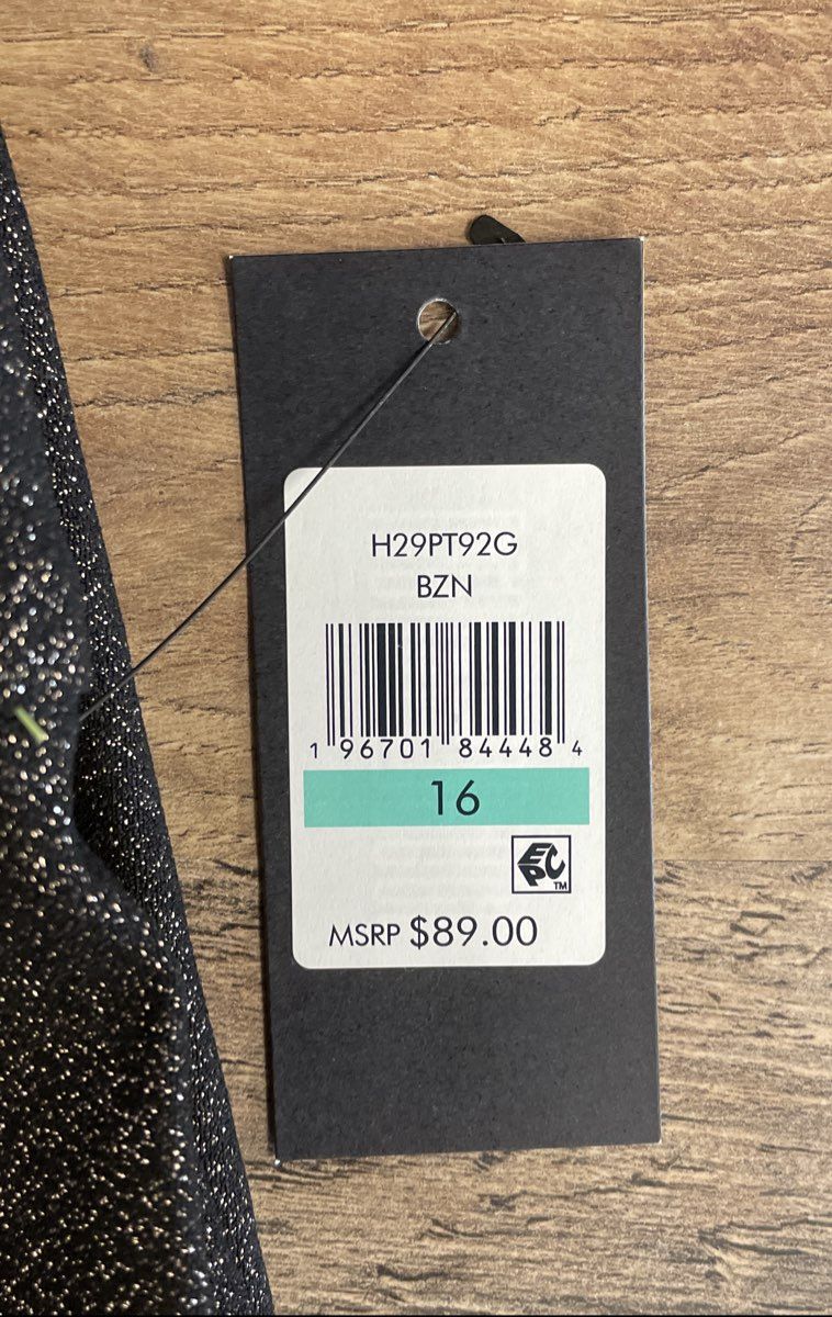 Tommy Hilfiger Women's Stretch Tapered Ankle Pants Bronze Metallic NWT Size 16