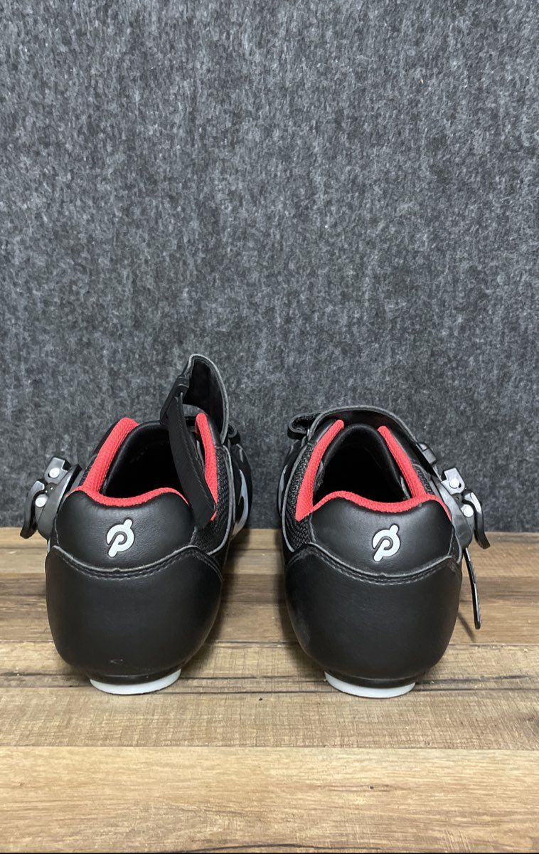 Peloton Original Cycling Shoes Black Red Size EU 41 US 8.5 With Cleats & Tools