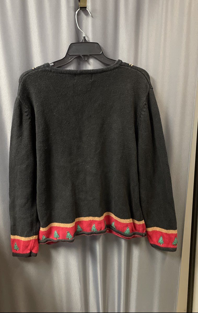 Vintage 90s Designers Originals Studio Joy Women's Christmas Santa Cardigan L