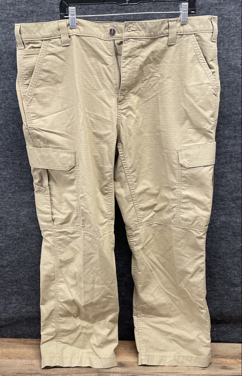Carhartt Men's Beige Force Relaxed Fit Ripstop Cargo Work Pants Size 40x30