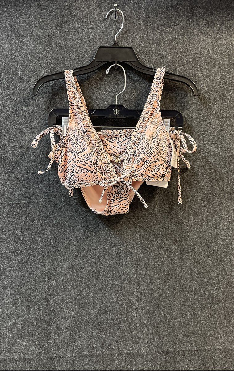 Indigo Rein Women's 2-Piece Bikini Peach Leopard Safari Princess NWT Sz M