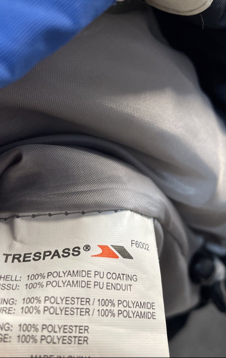 Trespass Women's Blue Colorblock Tres-Tex Waterproof Ski Jacket Hooded Sz M