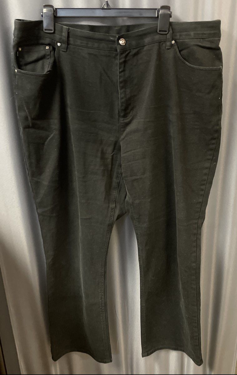 Lauren Jeans Co Ralph Lauren Women's Black 5-Pocket Elastic Back Jeans Sz 18W