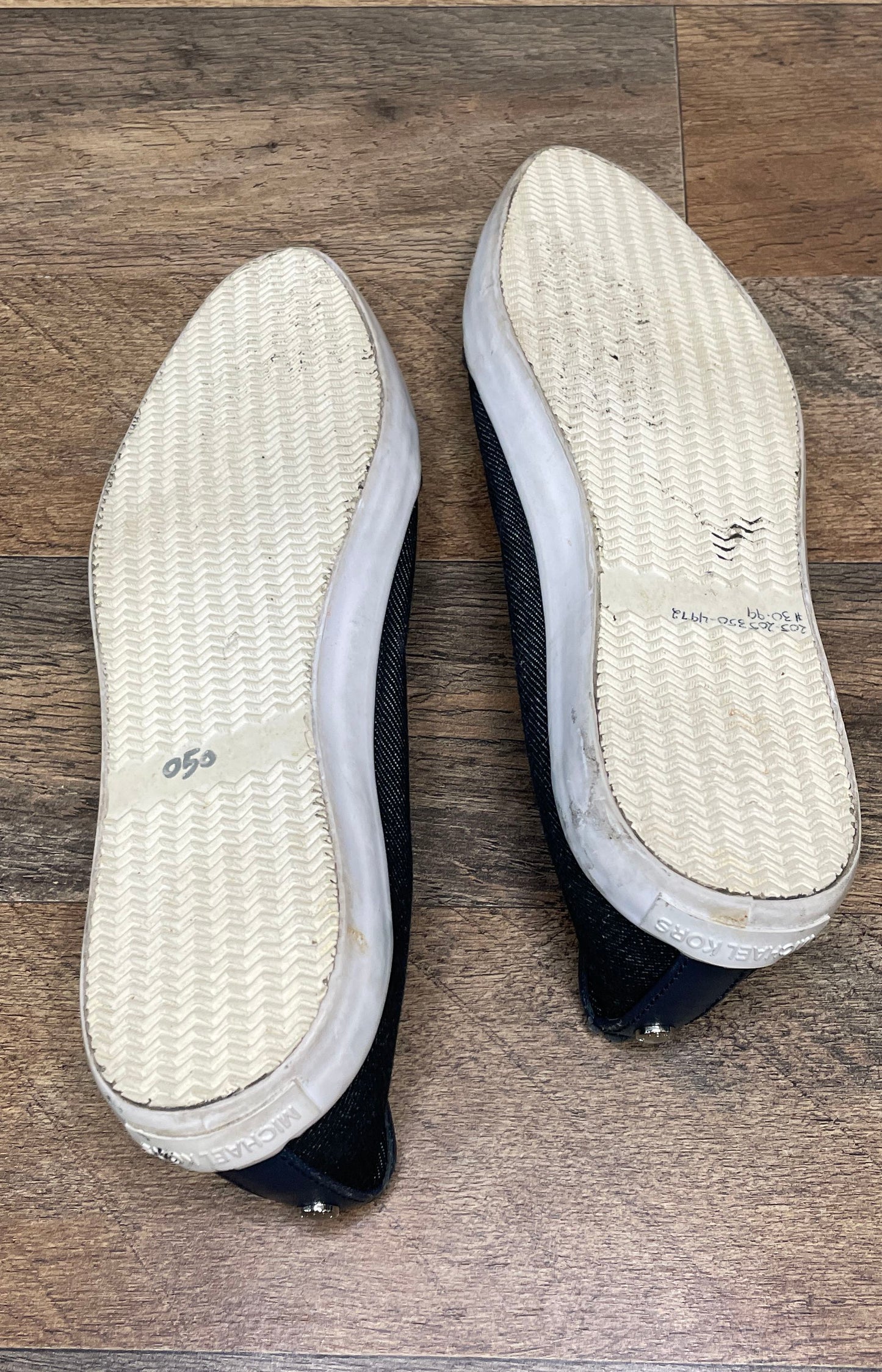 Michael Kors Navy Blue Denim Textile Slip-On Sneakers Size 8M