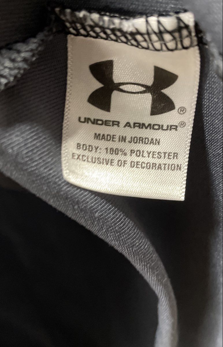 Under Armour Men's HeatGear Loose 1/4 Zip Pullover Gray Abstract Print Sz SM