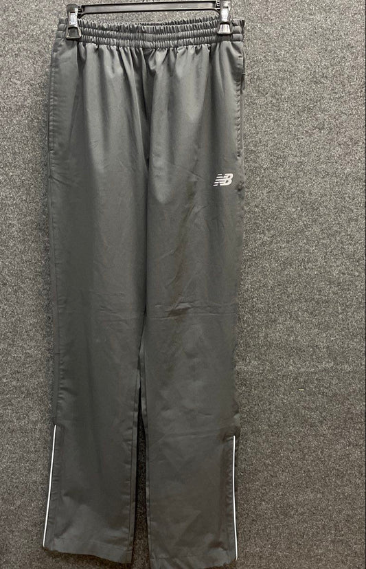 New Balance Men's Gray Woven Mesh Lined Track Pants Ankle Zip Athletic Sz S