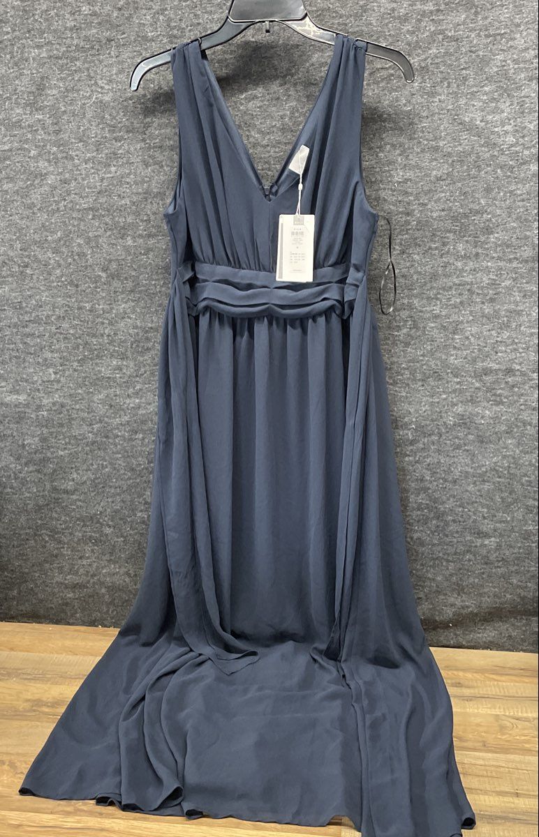 Vila Women's Blue Vimilina Long Sleeveless Maxi Dress Size 38 NWT
