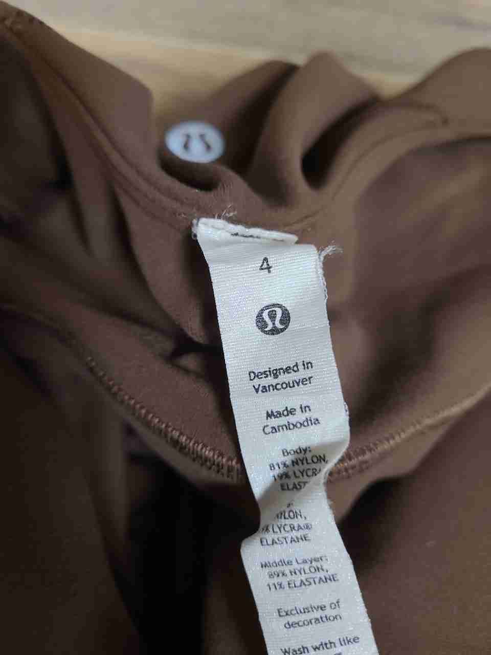 Lululemon Women's Align Tank Top Brown V-Neck Cropped Yoga Athletic Workout Sz 4