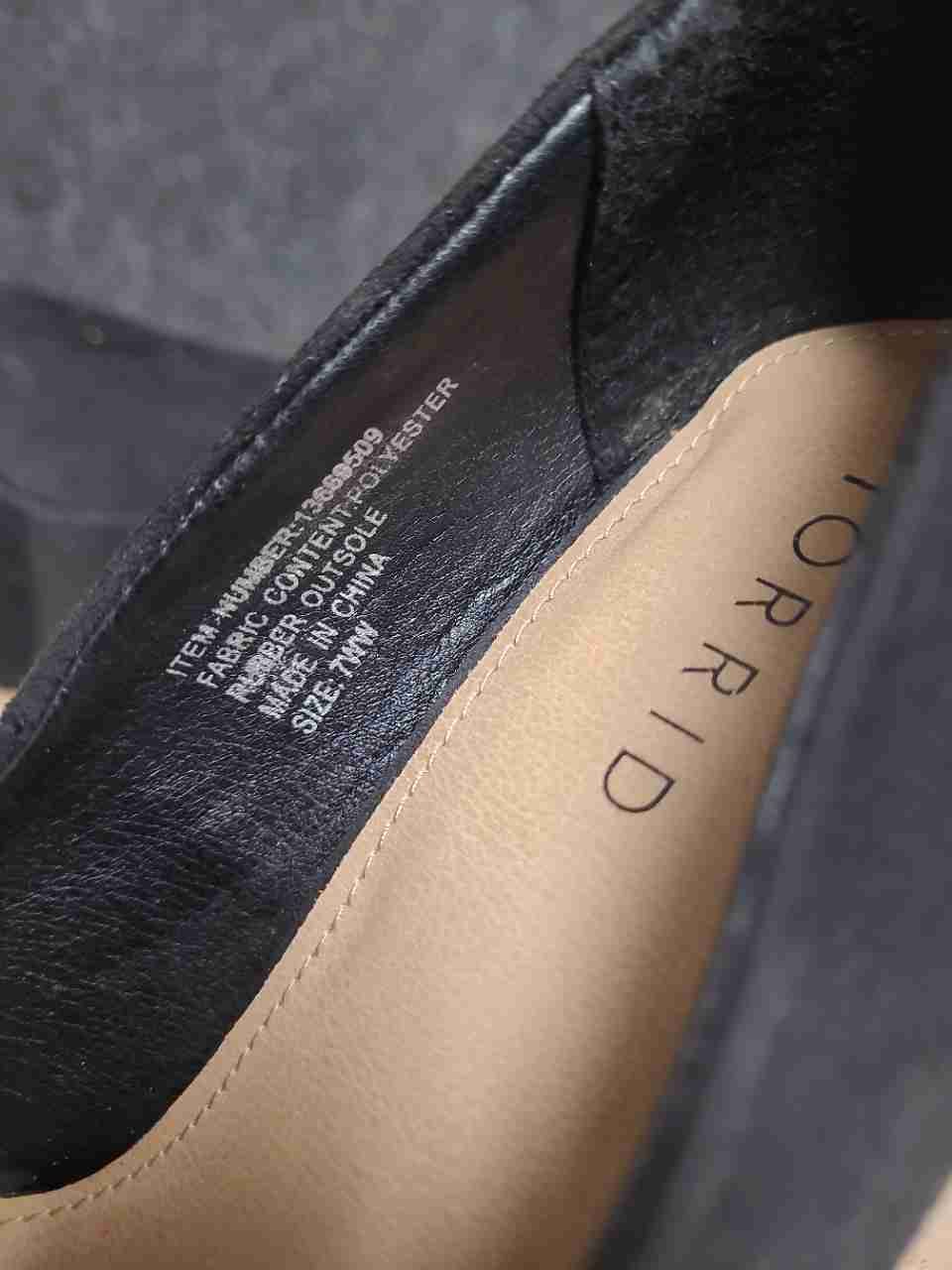 Torrid Black Faux Suede Platform Round Toe Block Heel Pumps Women's Size 7WW