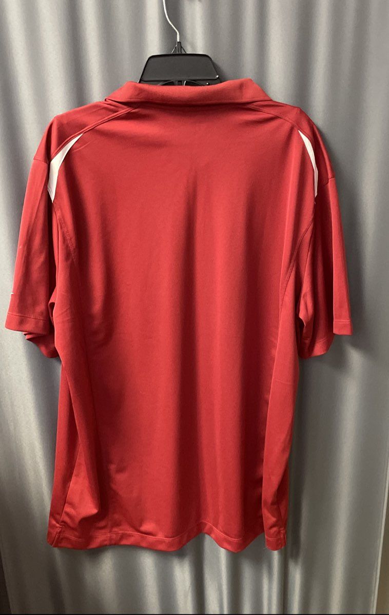 Nike Golf Men's Red Tour Performance Dri-FIT Polo Shirt White Accent Sz XXL