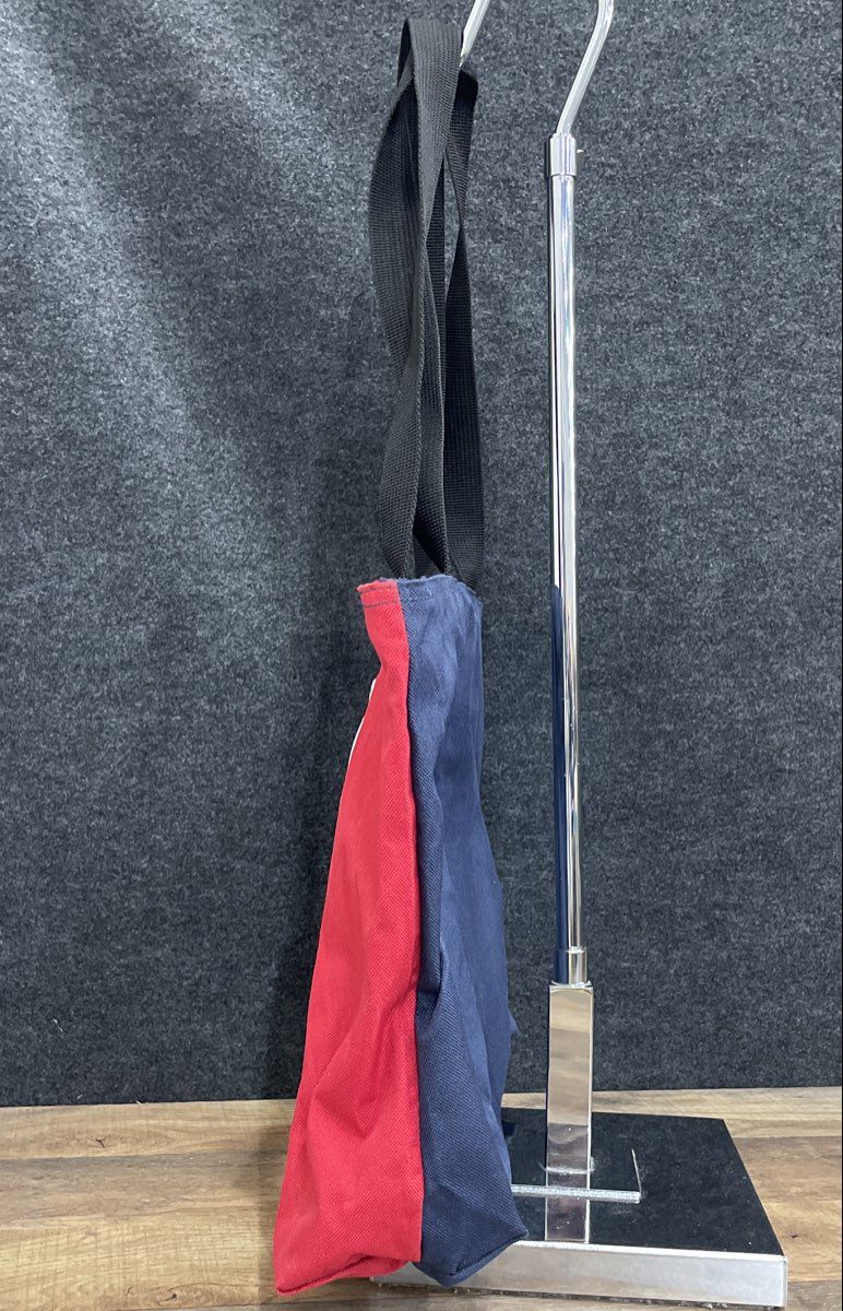 Tommy Hilfiger Red White Blue Tricolor Canvas Logo Tote Bag Handbag