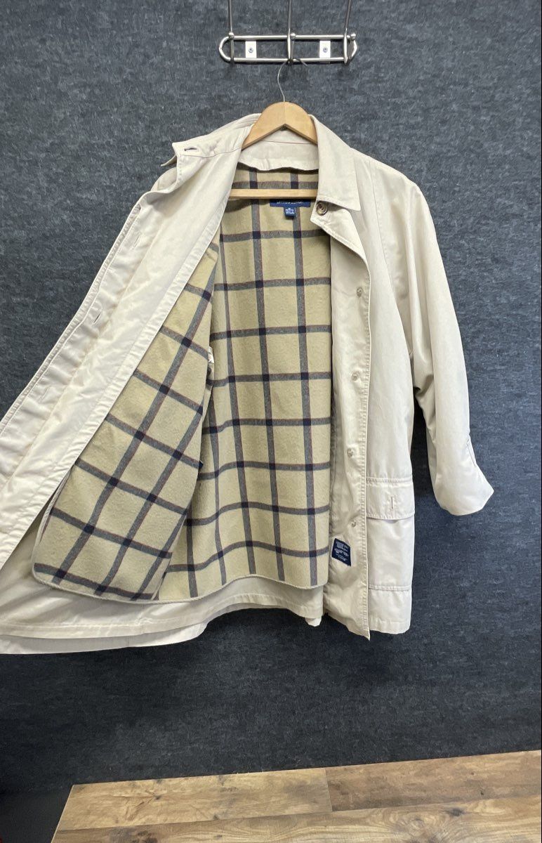 London Fog Women's Beige Limited Edition Car Coat Plaid Removable Liner Sz 12P