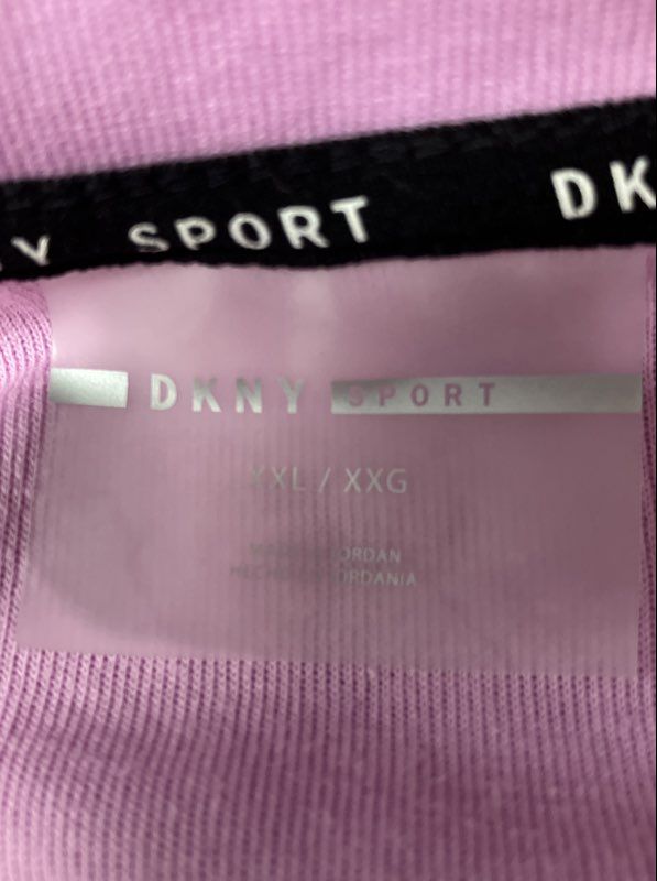 DKNY Sport Women's Colorblock Quarter Zip Pullover Pink White NWT Sz XXL