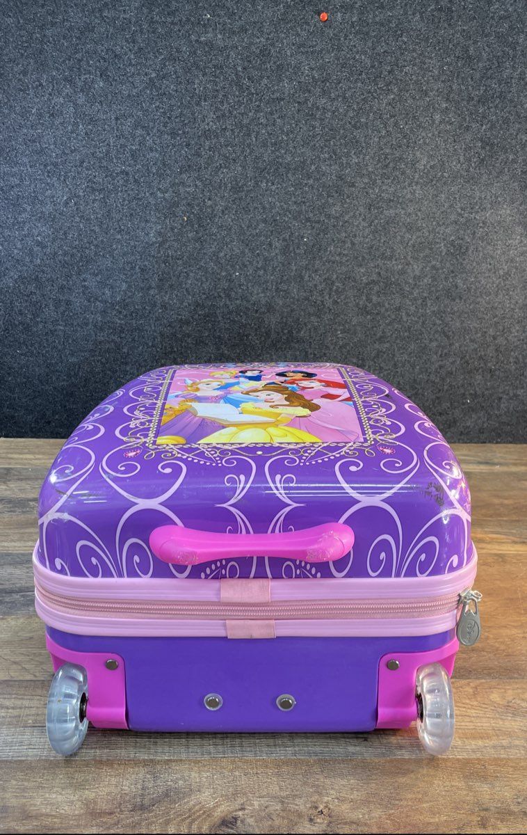 American Tourister Purple Disney Princess Hardside Upright Luggage Suitcase