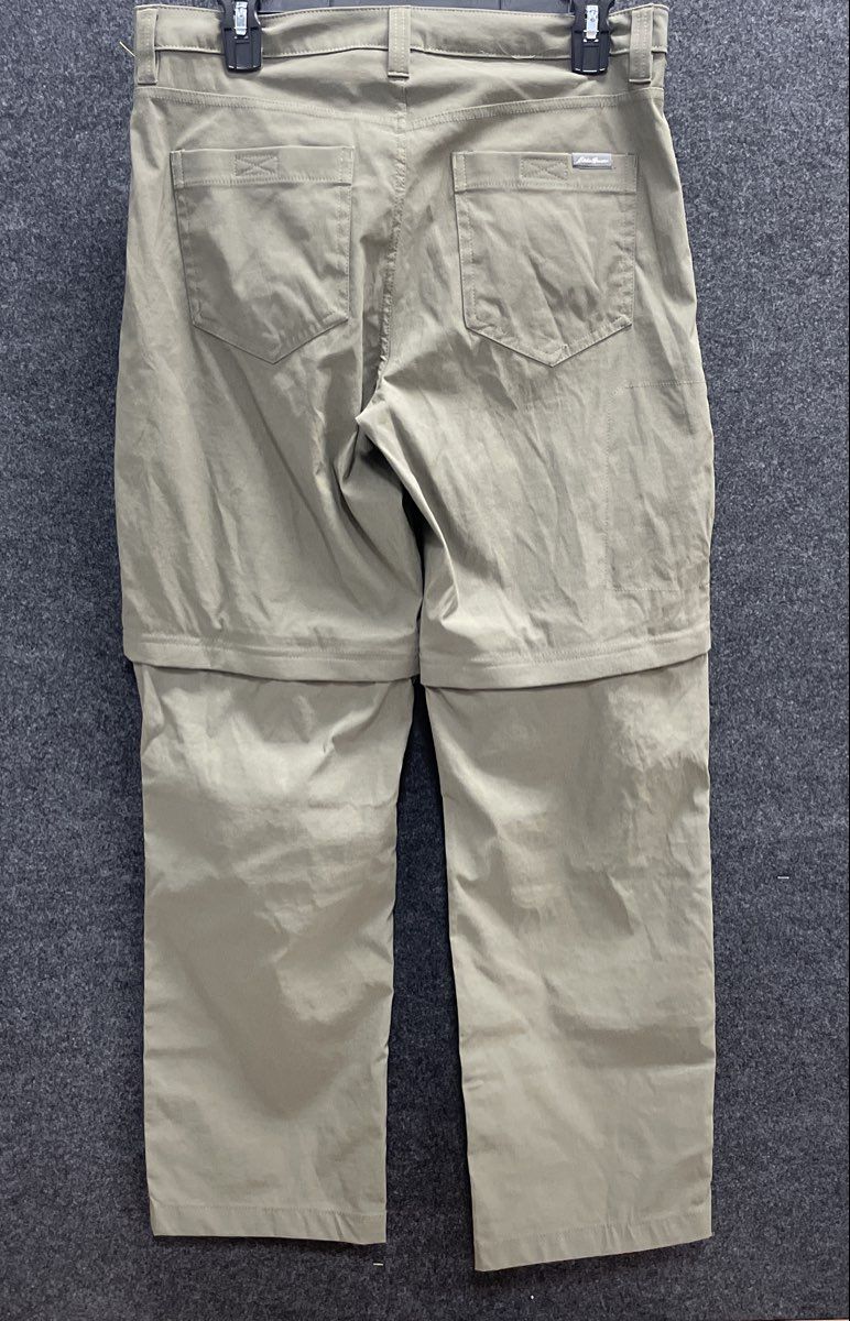 Eddie Bauer Men's Khaki Convertible Tech Hiking Pants Sz 32x32