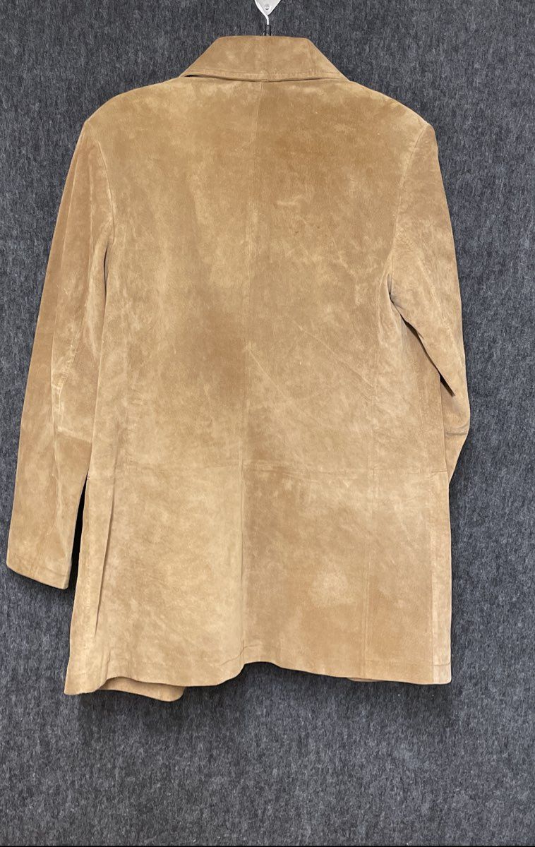 Bernardo Collection Women's Tan Genuine Leather Button Front Jacket Sz S