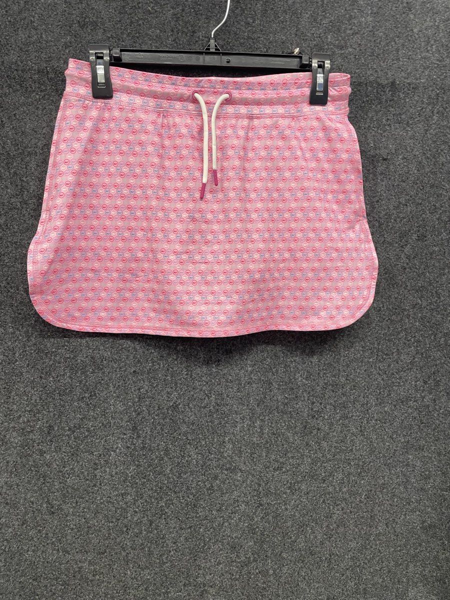 Vineyard Vines Girls Performance Skort Pink All Over Whale Print NWT Size L 14