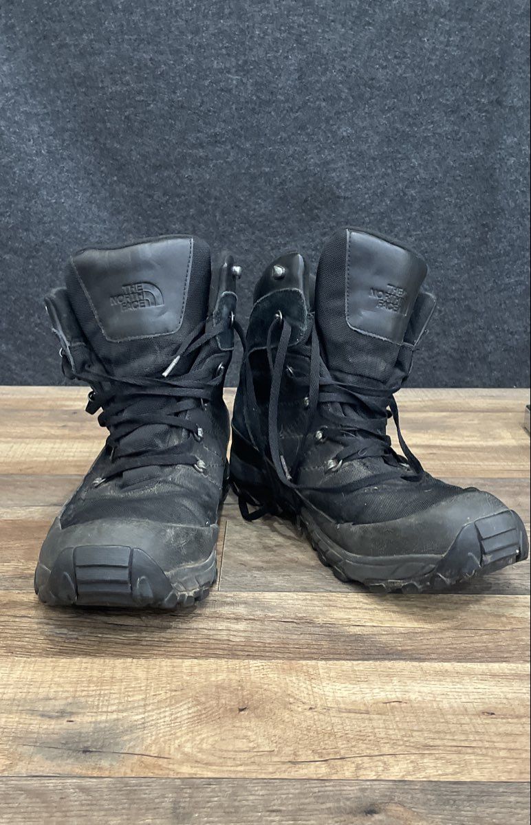 The North Face Chilkat II Black Leather Waterproof Winter Boots Men's Size 13