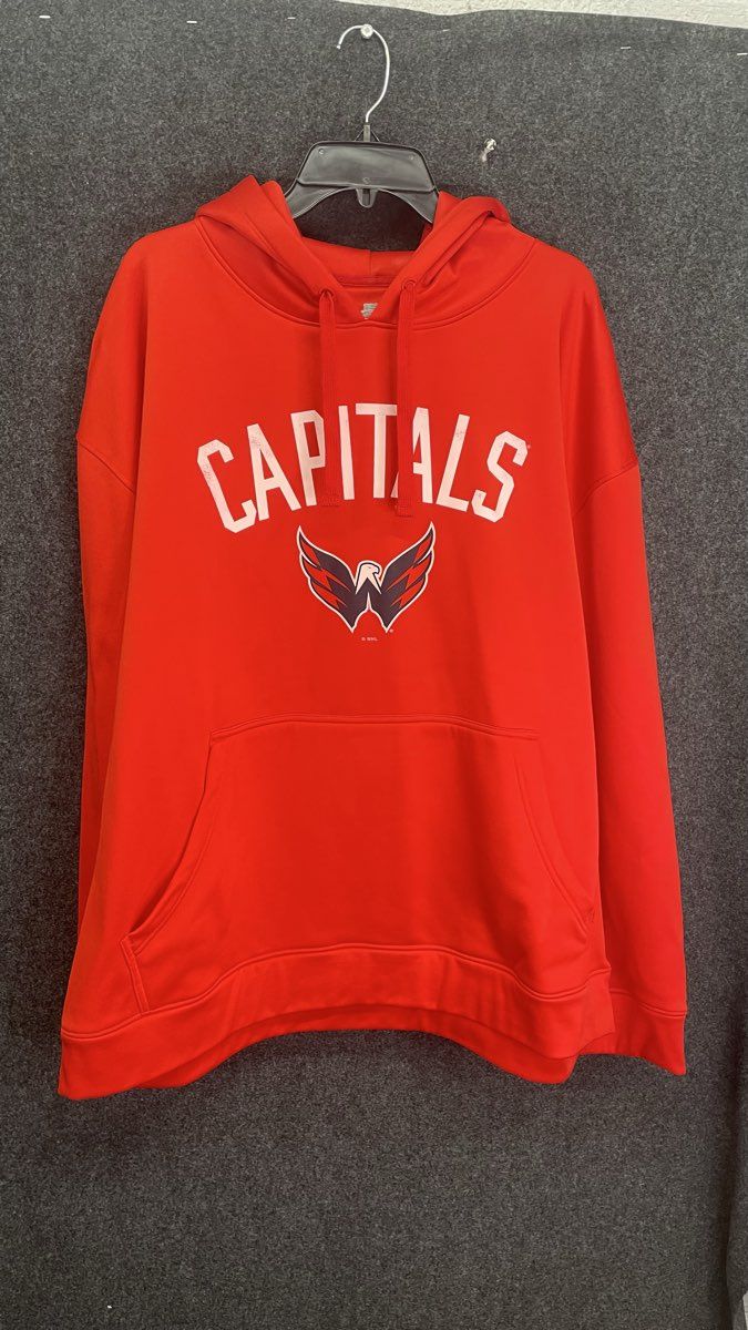 Knights Apparel Men's Red NHL Washington Capitals Eagle Logo Pullover Hoodie 2XL