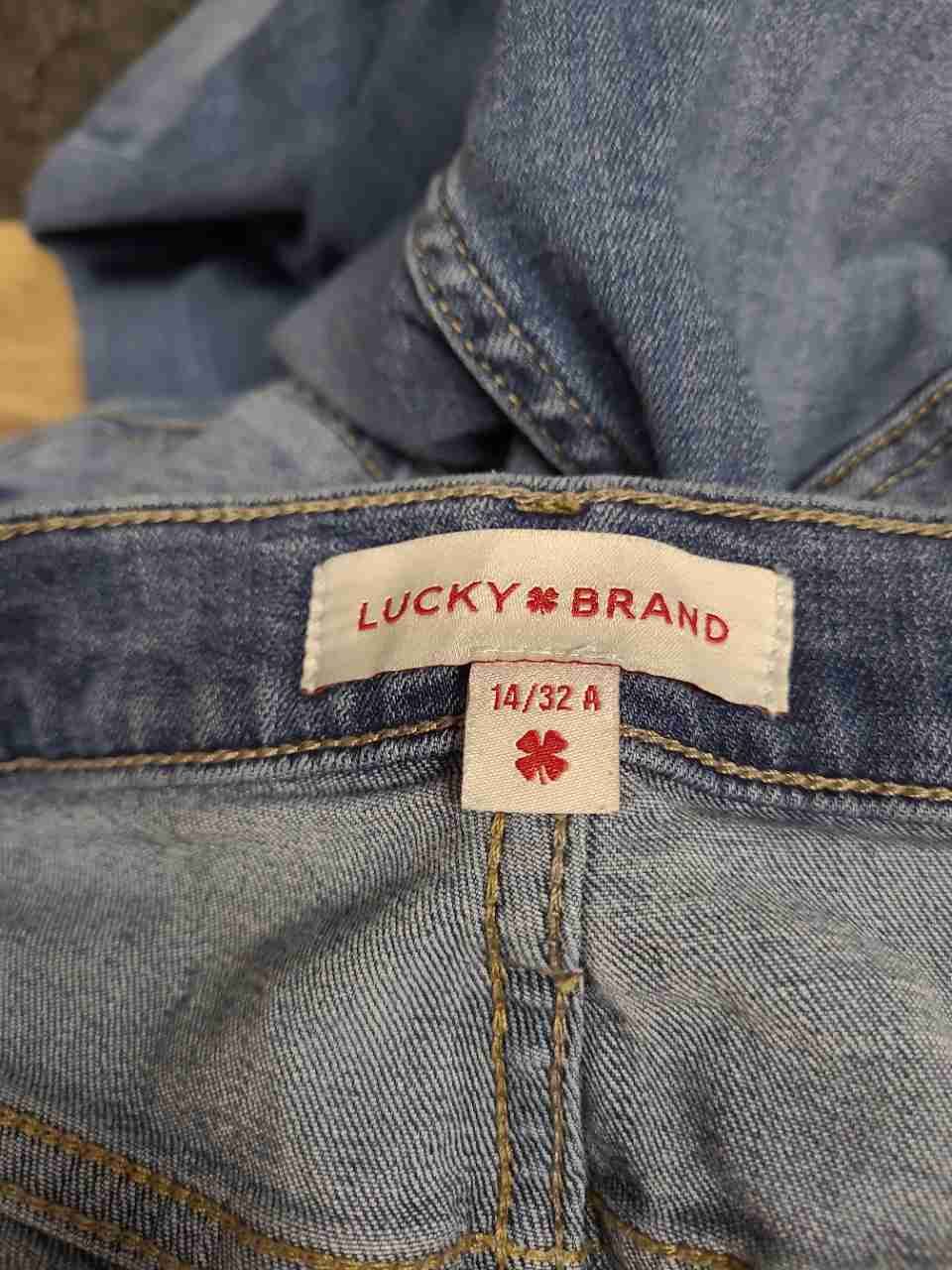 Lucky Brand Women's Medium Wash Frayed Raw Hem Skinny Jeans Size 14/32 A