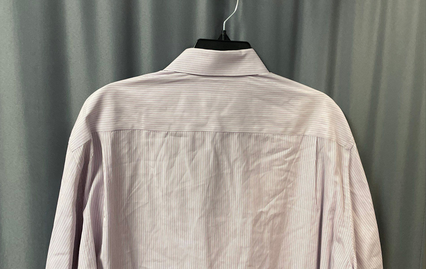 Armani Collezioni Men's Purple Pinstripe Cotton Dress Shirt Italy Sz L 44 17.5