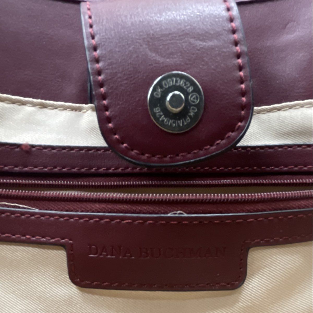 Dana Buchman Burgandy Tote Bag