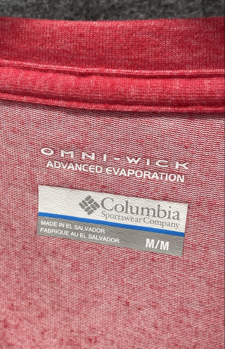 Columbia Men's Red Omni-Wick Advanced Evaporation Short Sleeve T-Shirt Sz M