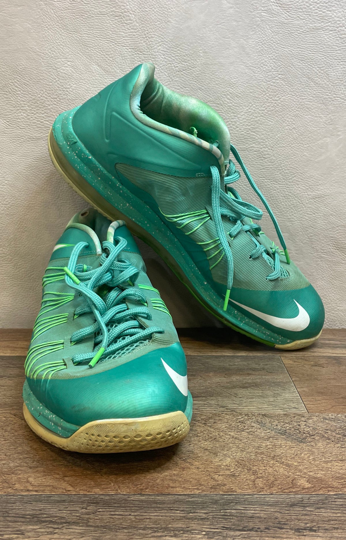 Nike LeBron X Low Easter Crystal Mint Basketball Shoes Men's Size 13