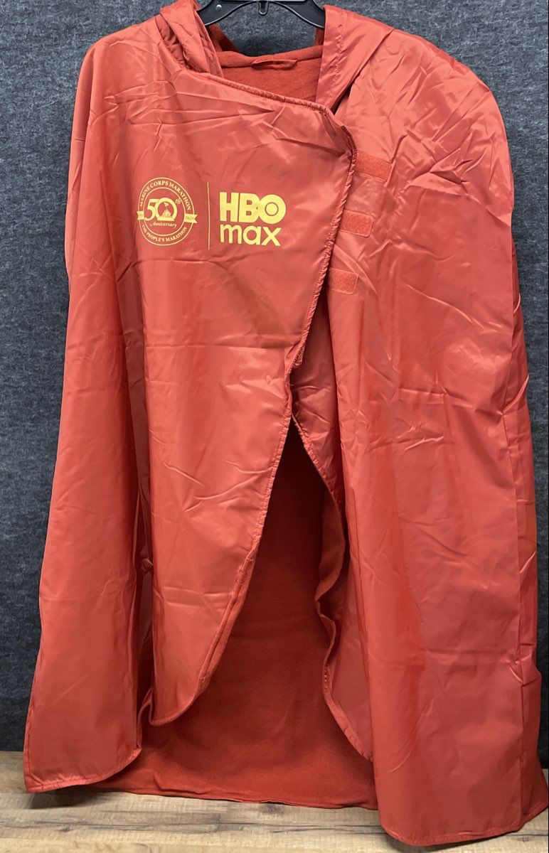 HBO Max Marine Corps Marathon 50th Anniversary Superman Hooded Fleece Cape Red