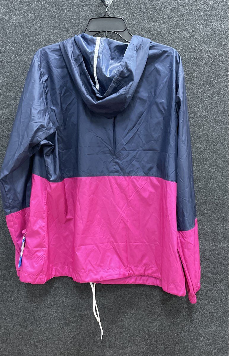 Columbia Women's Flash Forward Windbreaker Navy Pink Colorblock Sz XXL