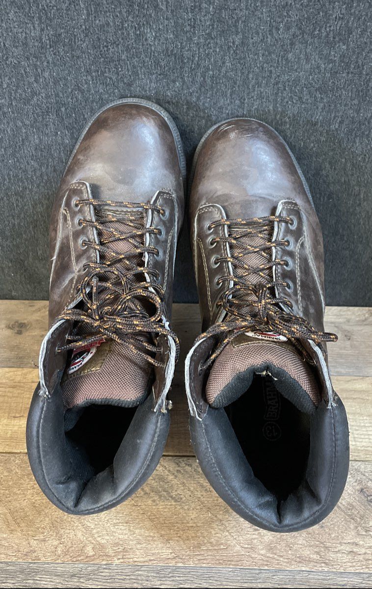 Brahma Raid Brown Steel Toe Work Boots Men's Size 13