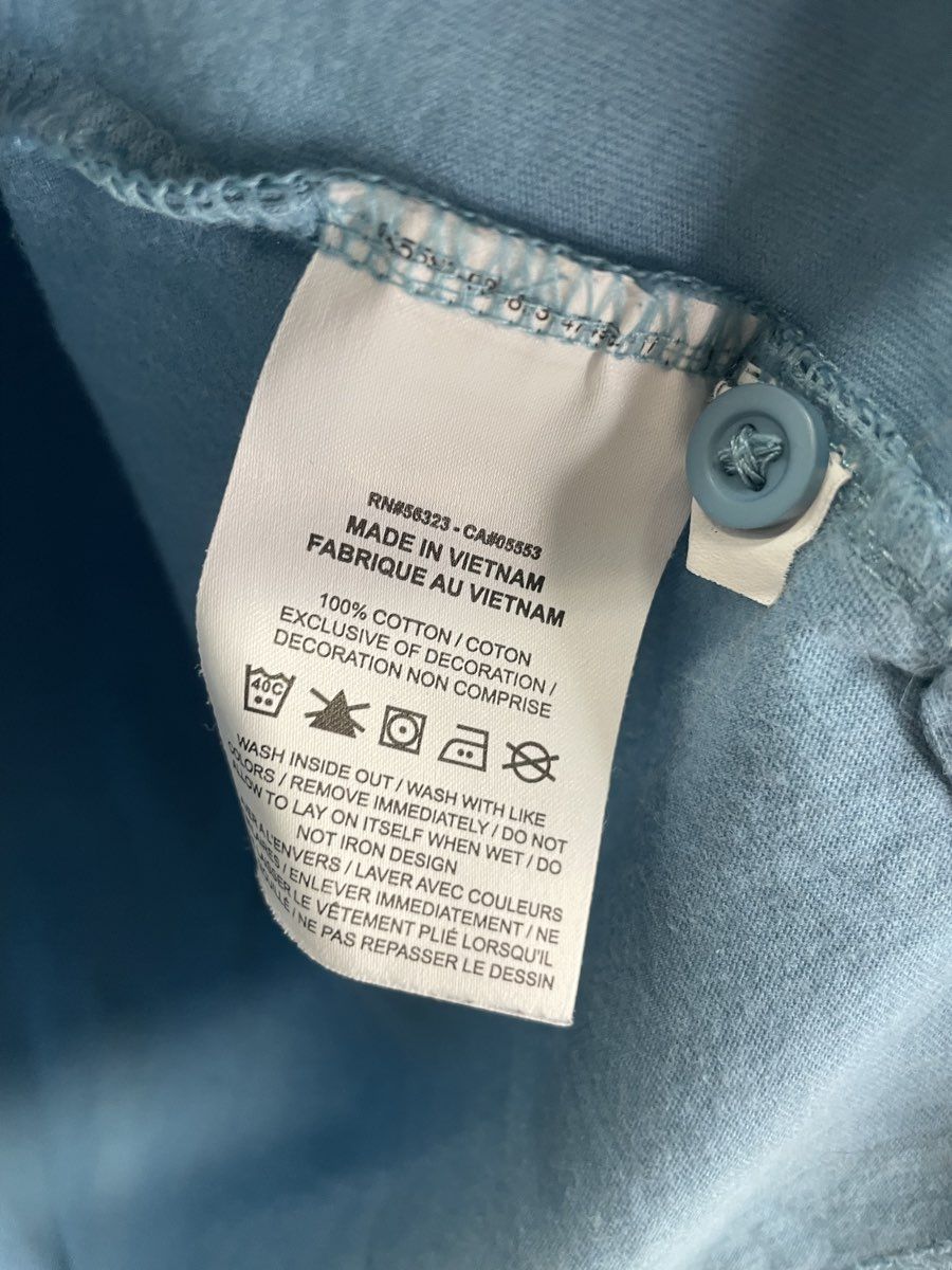 Nike Men's Light Blue Short Sleeve Cotton Polo Shirt Embroidered Logo Size L