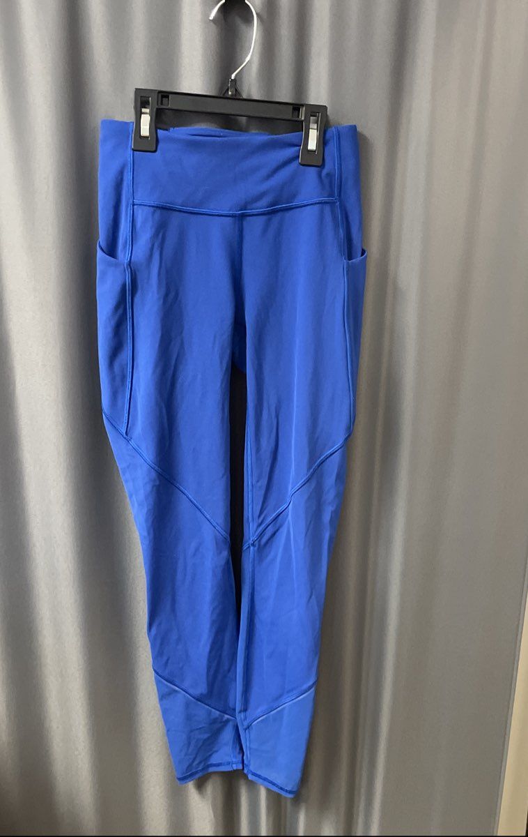 Lululemon Women's Blue Fast and Free High-Rise Tight 25" Leggings Sz 2