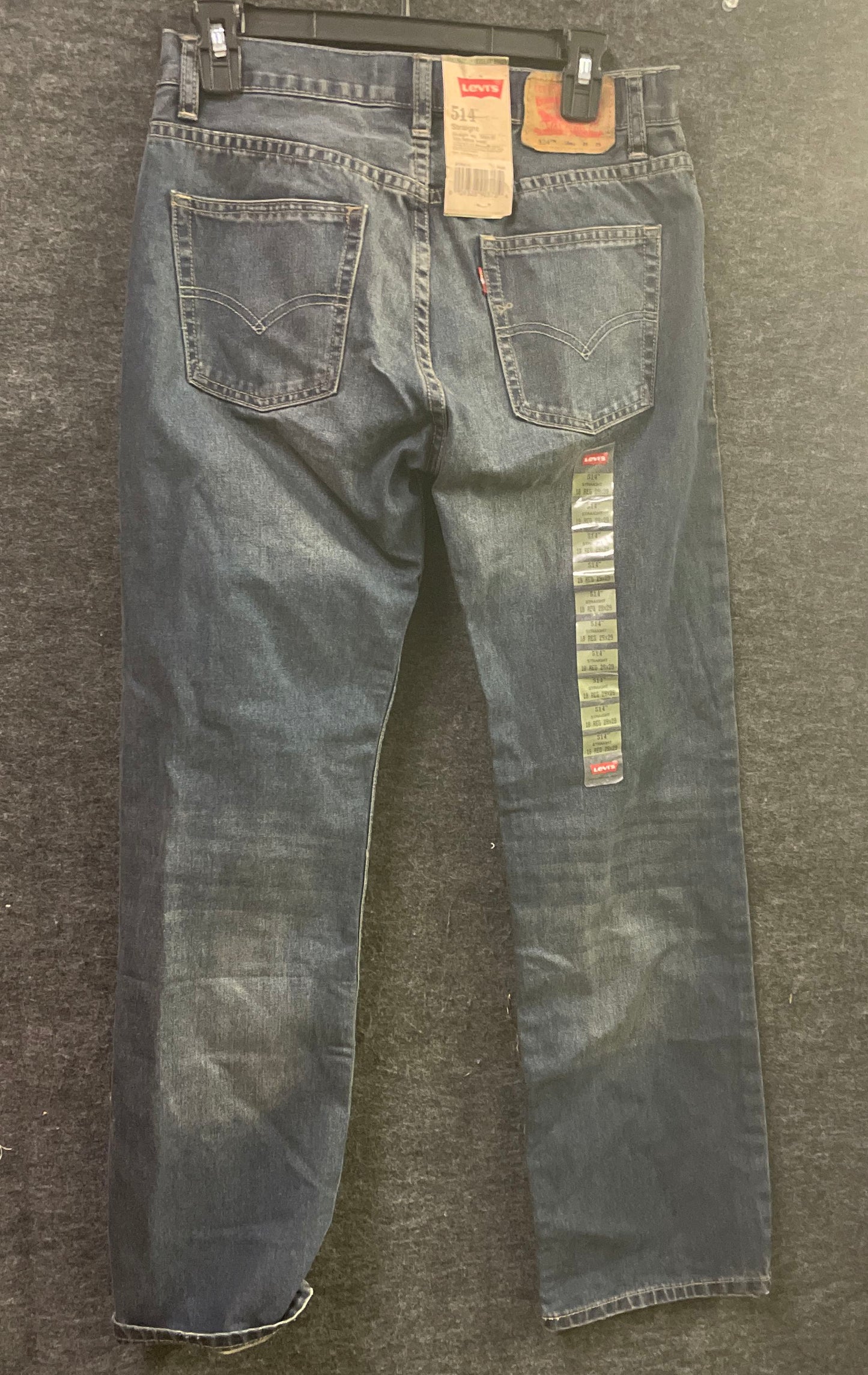Levi's Boys' 514 Straight Fit Blue Distressed Riptorn Jeans Sz 18 29x29 NWT