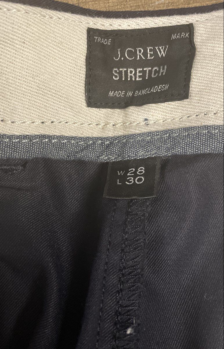 J.Crew Men's 484 Slim Fit Tech Chino Pants Navy Blue Water Resistant 28x30