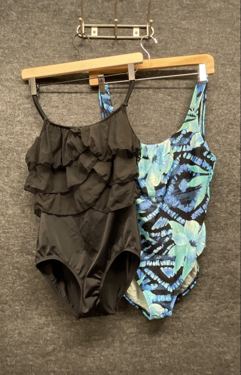Vintage 90s One Piece Swimsuit Lot of 6 Catalina Maxine Hollywood Sz M 10