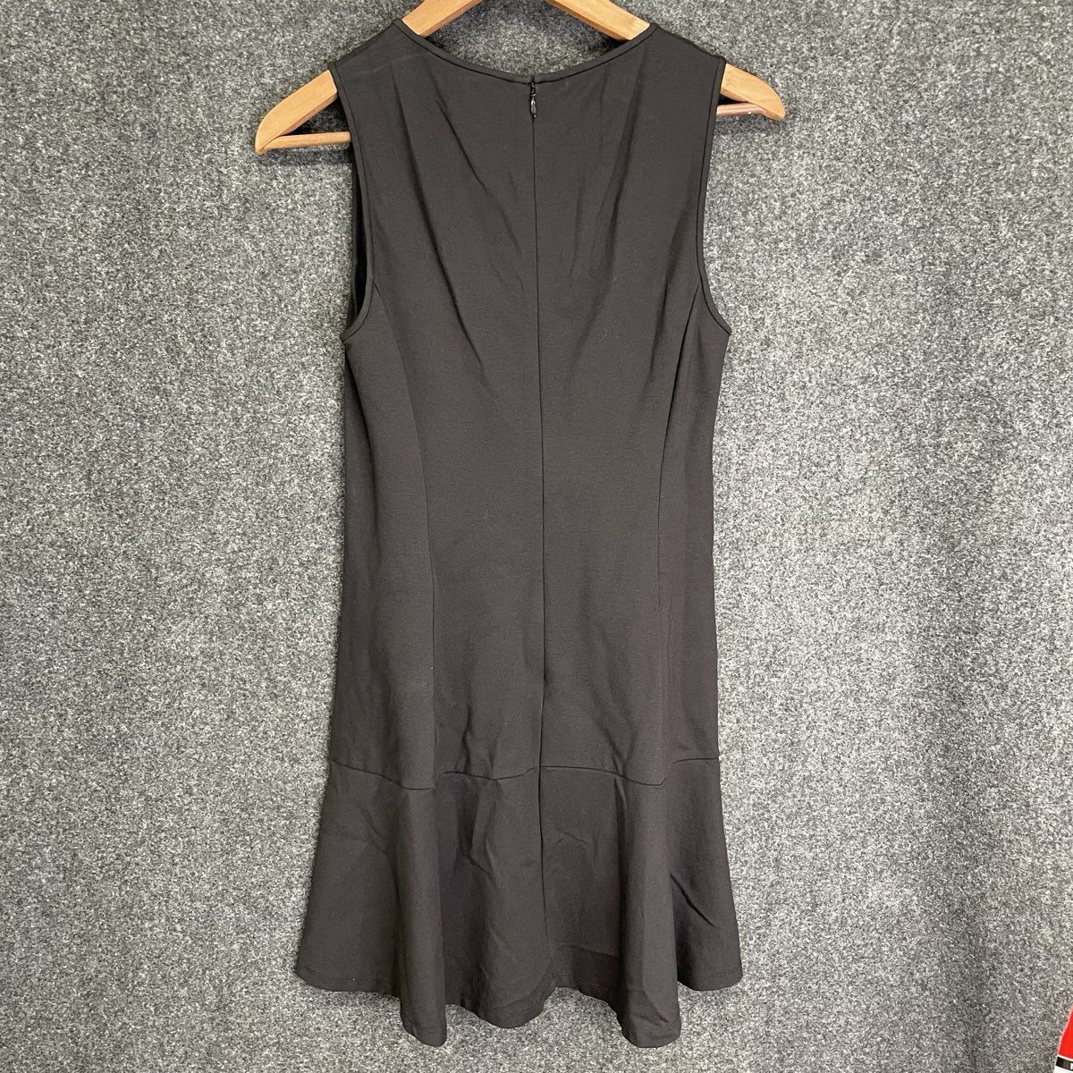 Theory Women's Black Sleeveless Fit & Flare Ponte Rayon Blend Dress Sz S