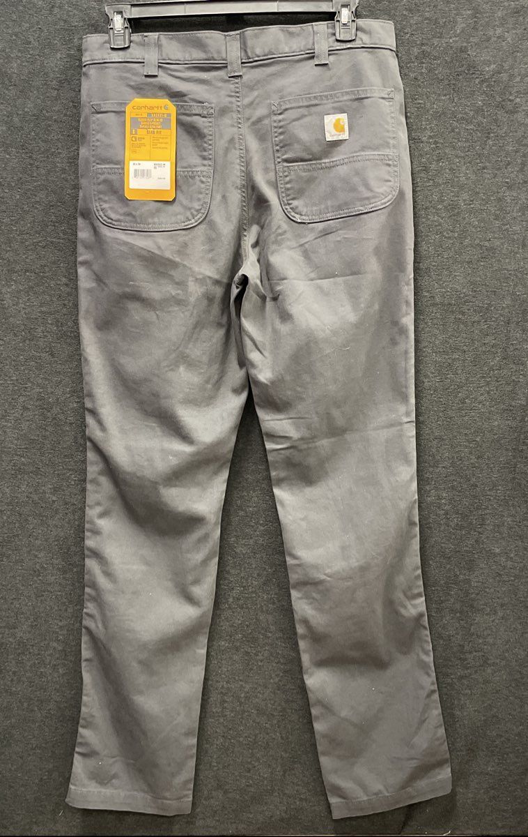 Carhartt Men's Gray Rugged Flex Rigby 5-Pocket Slim Fit Stretch Pants 34x34 NWT