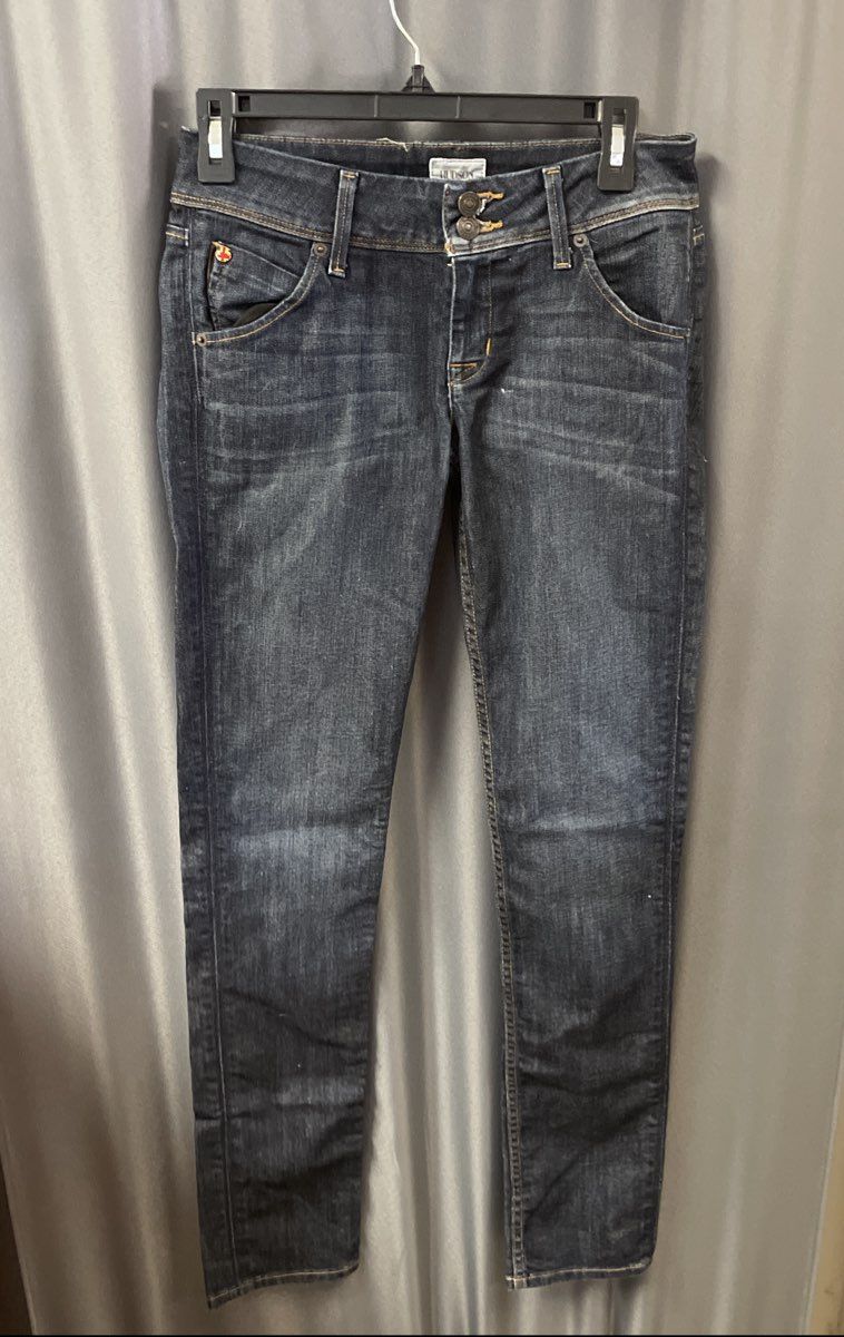 Hudson Women's Signature Flap Pocket Dark Wash Slim Skinny Jeans Size 26