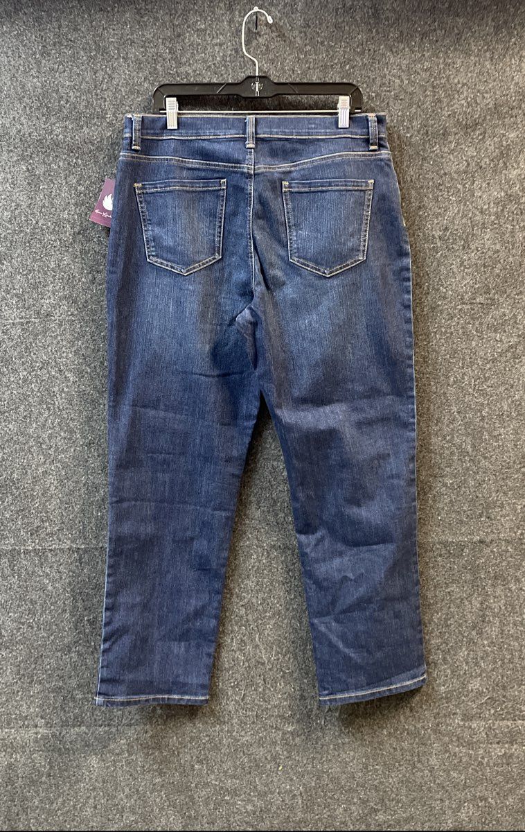 Gloria Vanderbilt Women's Amanda Tapered Stretch Jeans Blue Sz 16 Short NWT